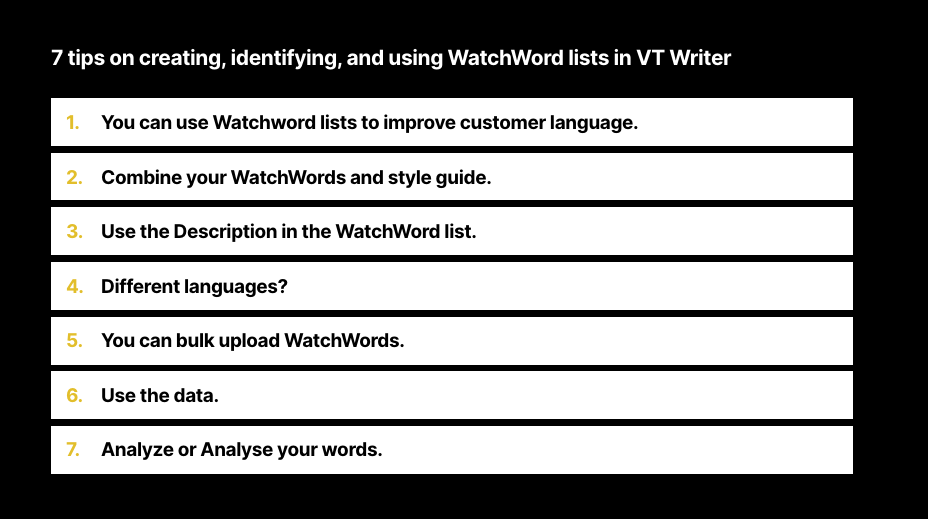 7 Game-Changing Tips for Using WatchWords in VT Writer